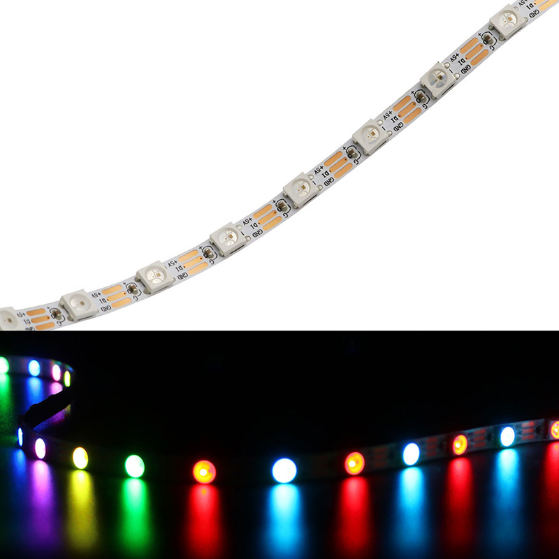 DC5V 4mm Wide 60LEDs/m WS2812B Color Chasing Addressable RGB LED Strip Light DC5V 4mm Wide 60LEDs/m WS2812B Color Chasing Addressable RGB LED Strip Light